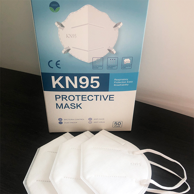 Máscara de face médica covid descartável KN95 Off White