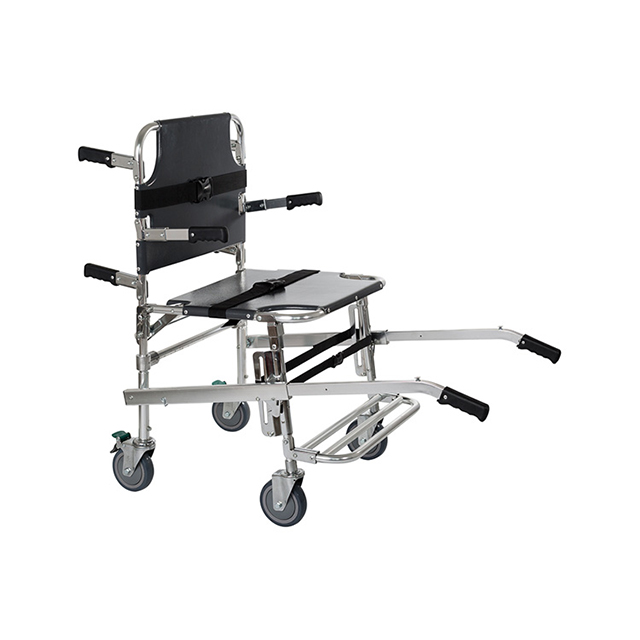 Maca de escada manual de emergência profissional com quatro rodas para o paciente